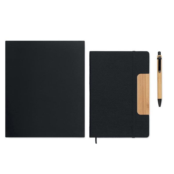 A5 RPET notebook set Notemix - Black