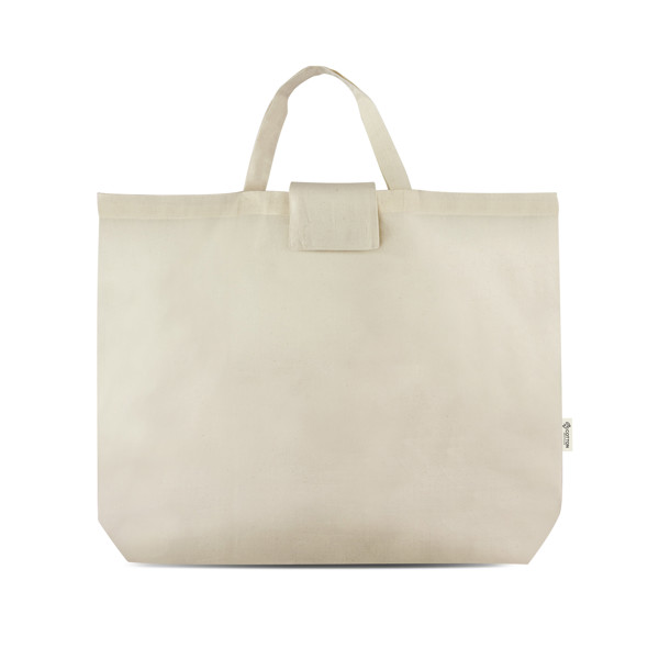 Sac Pliable, Coton Recyclé, Fond À Soufflet, 140G/M² - Ecru