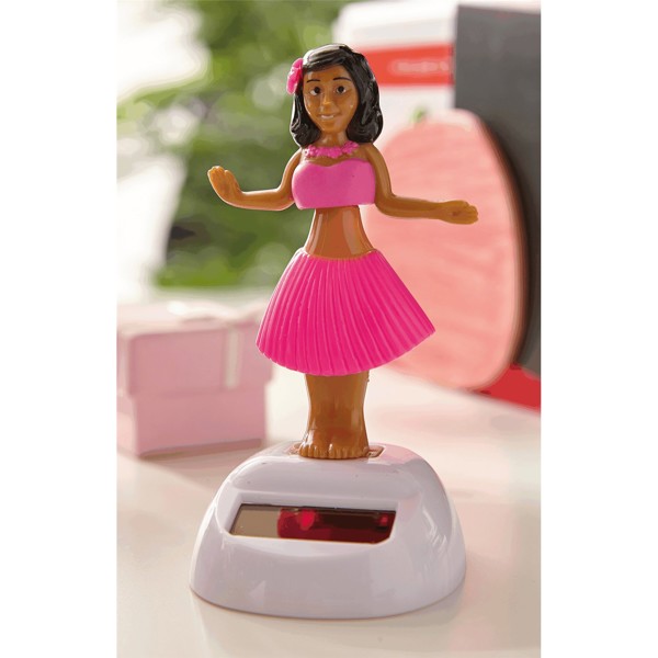 Solar-Wackelfigur Hula - Pink