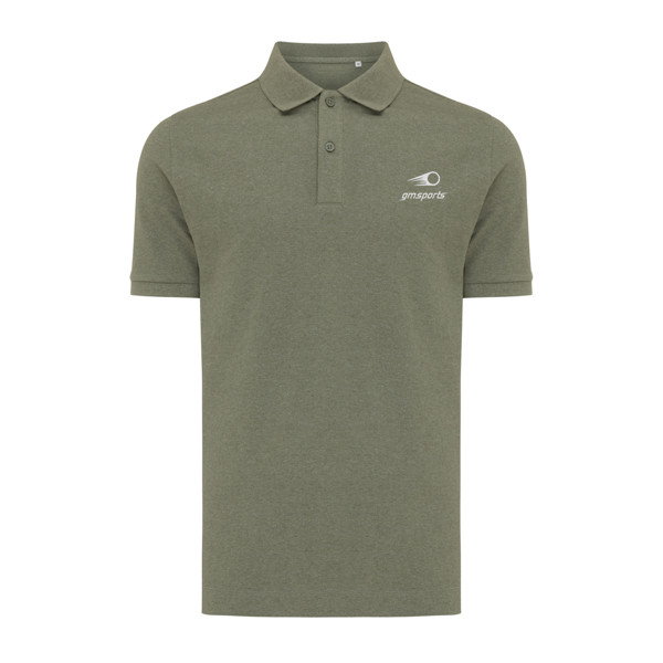 Polo tričko IQONIQ Yosemite z recykl. bavlny - Heather Green / XL