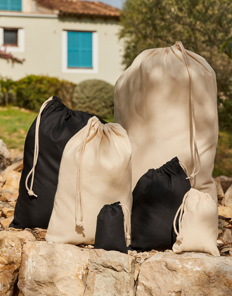 Recycled Cotton Stuff Bag - Black / 2XS