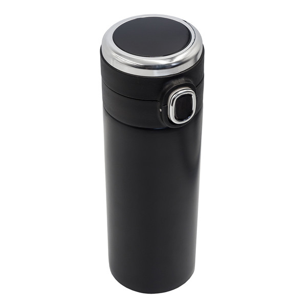 420 ml Bounce thermal mug with thermometer - Black