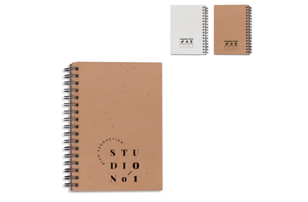 Seed paper spiral notebook - White