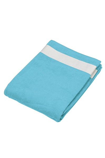 Beach Towel - Turquoise / White