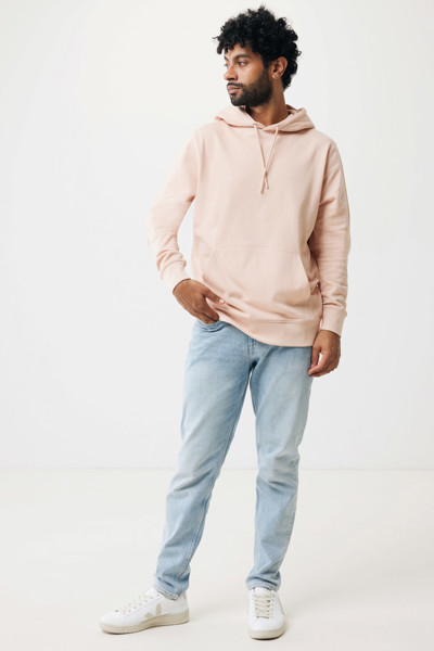 Iqoniq Rila lightweight recycled cotton hoodie - Peach Nectar / L