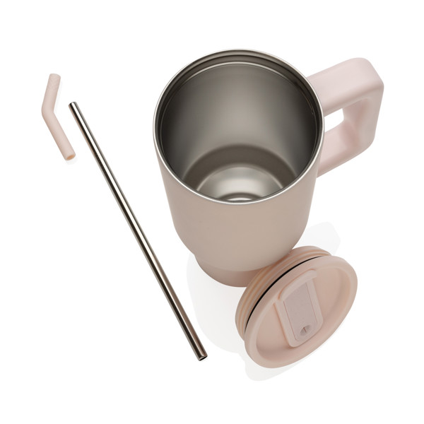 Mug 900ml en acier inoxydable recyclé Embrace RCS - Rose