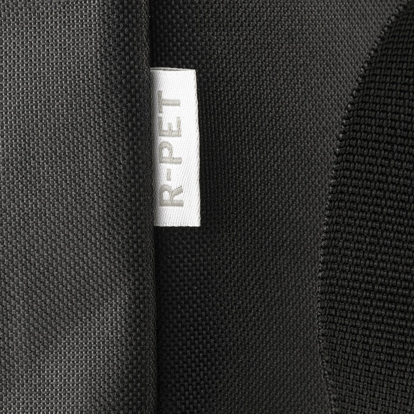 Recycled Polyester R-Pet Pc  (17") Backpack With Exterior Zippered Pocket - Black
