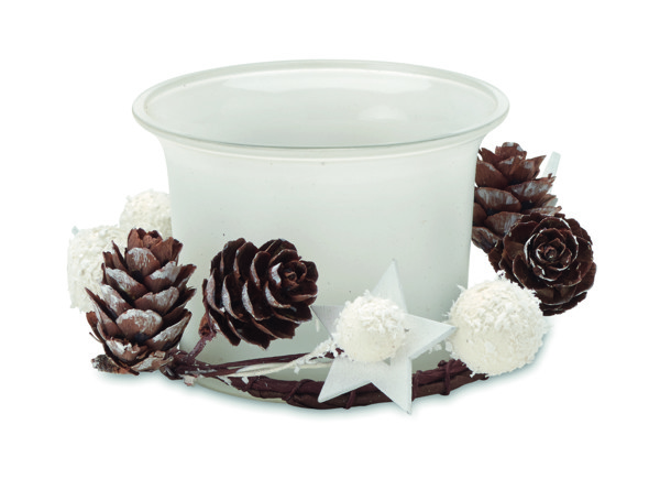 Christmas candle holder Bougie - White