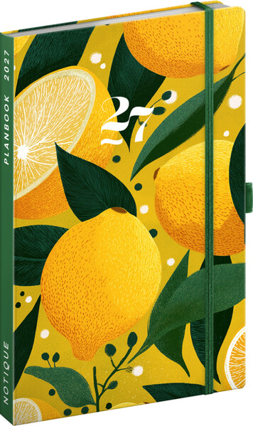 Notique Planbook Diář/Notes Citróny 2027, 13 x 21 cm - Východní