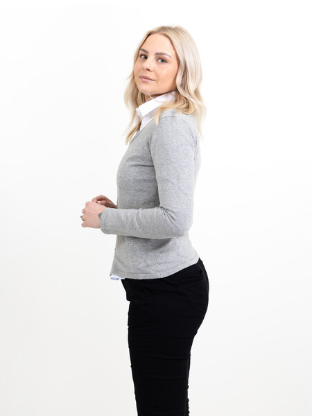 Harvest Ashland Woman Cardigan Greymelange XS