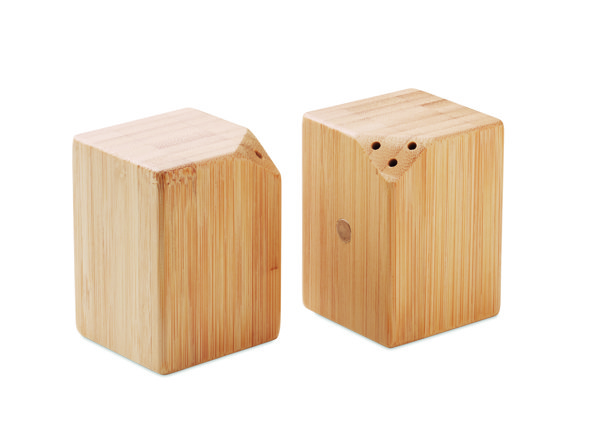 Bamboo salt & pepper set Both
