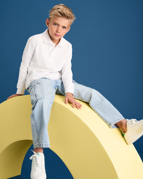 Polo Estrella Manga Larga - NEGRO / S