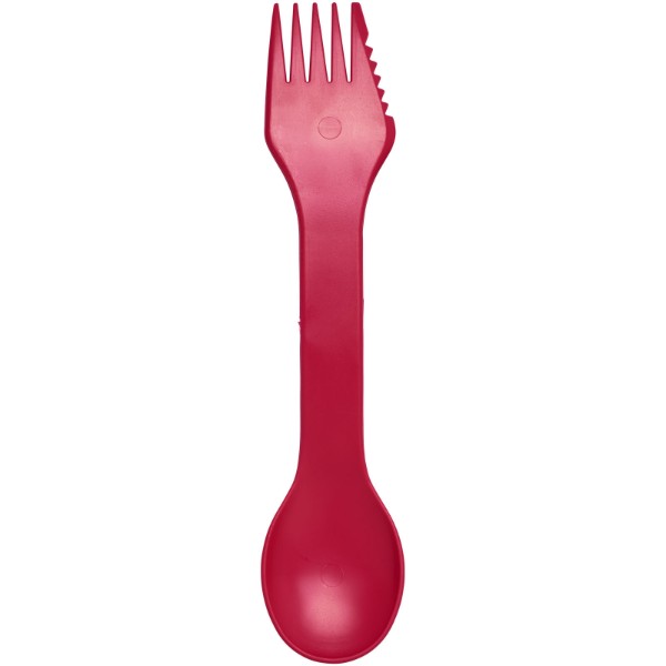 Outil 3-en-1 Epsy avec cuillère, fourchette et couteau - Magenta