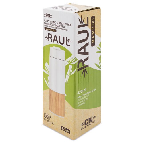 VASO TERMO DOBLE PARED "RAUL " - Blanco