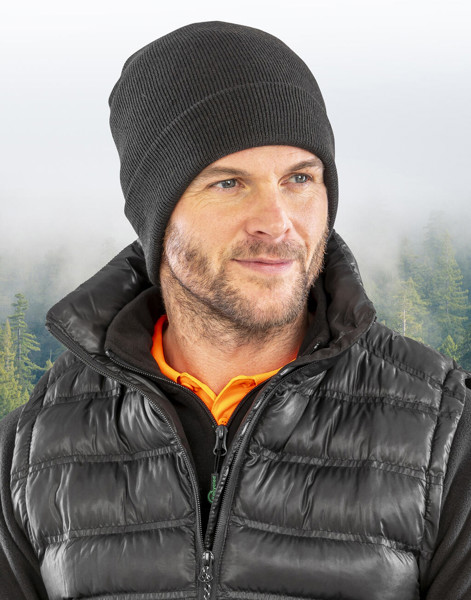 Recycled Woolly Ski Hat - Black / ONE SIZE