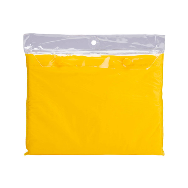 Water-Resistant Pvc (400 G) Poncho, Supplied In A Bag. One Size - Yellow