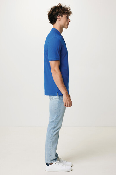 Polo en coton piqué et recyclé IQONIQ Yosemite - Bleu Royal / XXXL