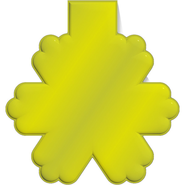Íman refletor de TPU de floco de neve RFX™ - Amarelo neón