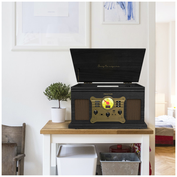 Prixton Century vinyl turntable and music player
