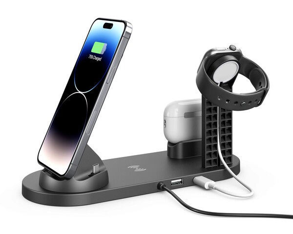 3-in-1 wireless charger - WHITE