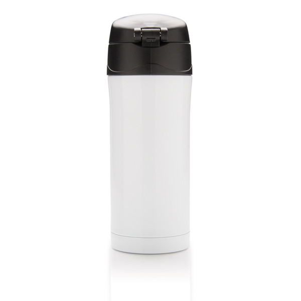 RCS Recycled stainless steel easy lock vacuum mug - White