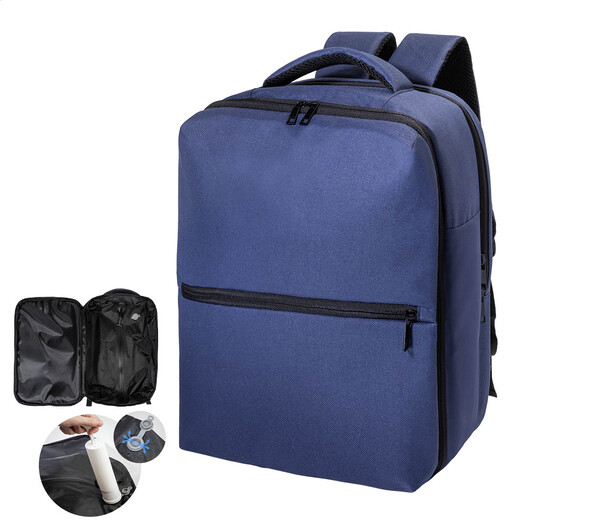 Rpet Carry-On Compression Backpack VacuFly - Dark Blue