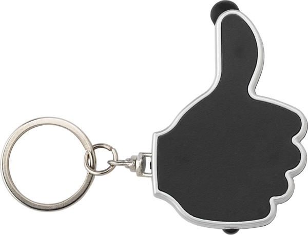 Key holder Melvin | Plastic | LED and stylus - black