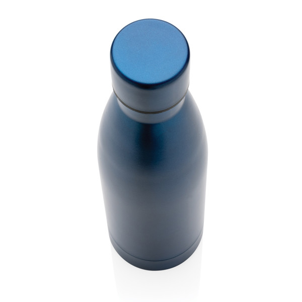 Bouteille iso couleur pleine en acier inoxydable recyclé RCS - Bleu Marine