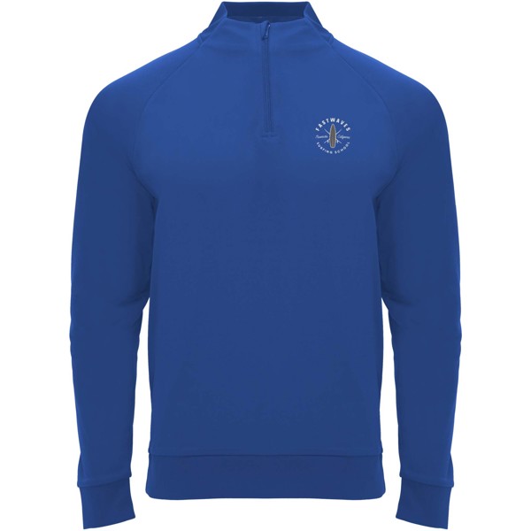 Felpa a maniche lunghe con zip a un quarto unisex Epiro - Blu royal / L