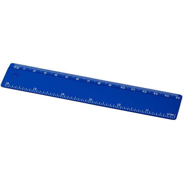 Règle en plastique Renzo 15 cm - Bleu