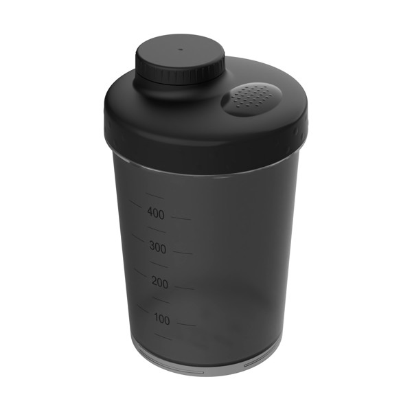 Shaker "Energy", 0.40L - Transparent-Grey / Black