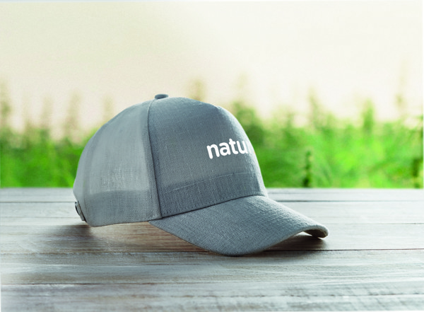 Casquette baseball en chanvre Naima Cap - Gris