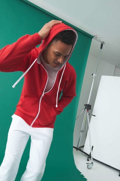 Varsity Zoodie - Heather Grey / French Navy / L