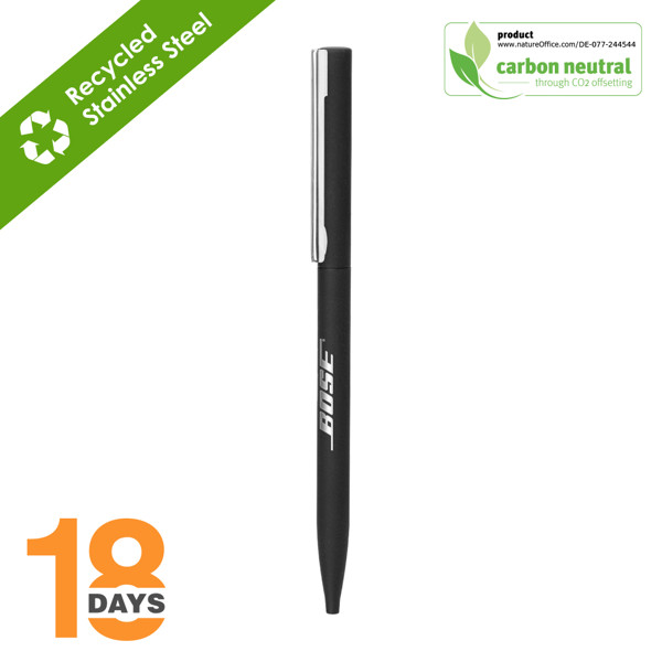 Sari Thin Metal Ballpen Black / Black Rubber / Matte Black