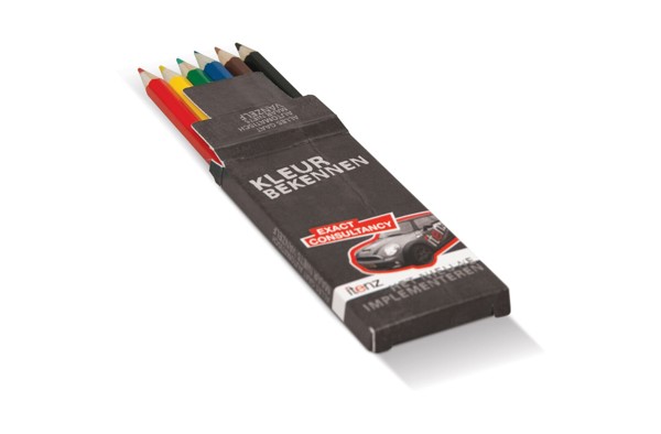 Short pencils in custom-made box