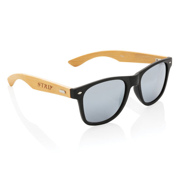 Bamboo and RCS recycled plastic sunglasses - Black