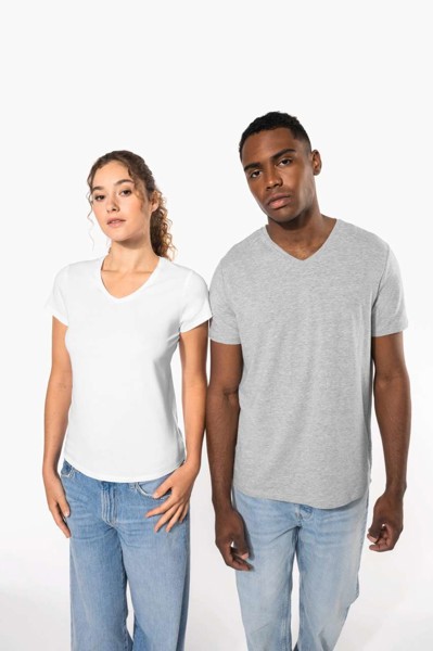 Ladies' Short-Sleeved V-Neck T-Shirt - White / M