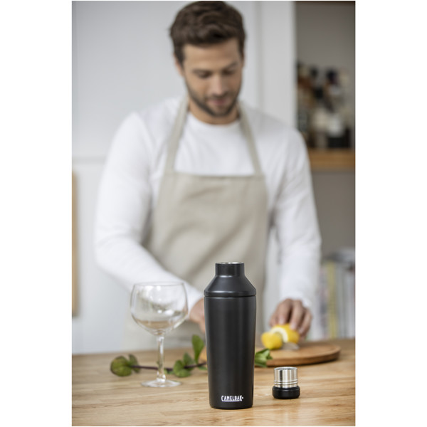 Shaker à cocktail CamelBak® Horizon de 600 ml avec isolation sous vide - Blanc