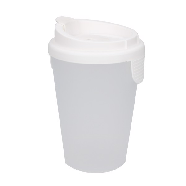 Trinkbecher "Turin" Mit Deckel - Weiss