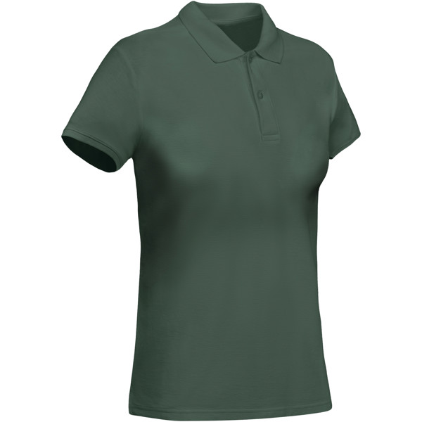 Polo a maniche corte in cotone biologico da donna Prince - Verde bottiglia / M