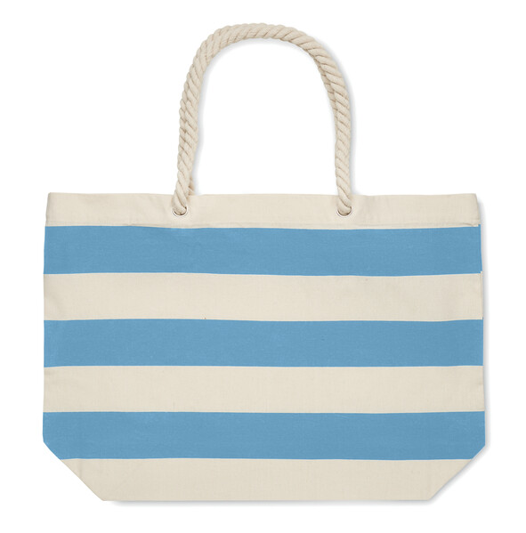 Borsa mare in cotone 220 gr/m² Heaven Stripe - Blu Bambino