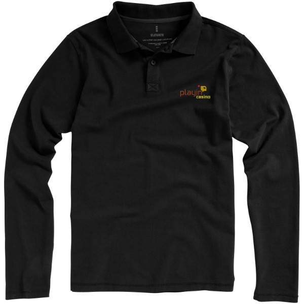 Polo manches longues homme Oakville - Noir / S