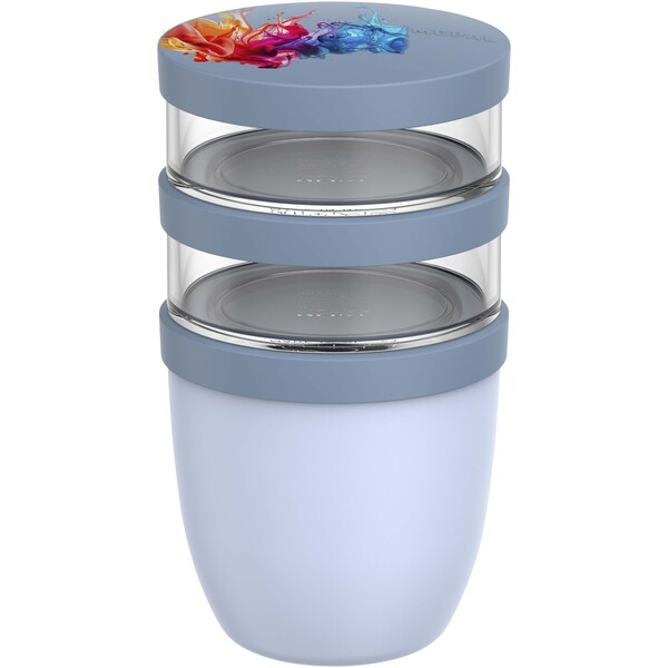 Pot repas Mepal Ellipse 3 pièces de 500 ml + 2 x 200 ml - Bleu