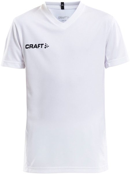 Kids V-Neck Sports Shirt Craft | Squad Go Jersey Solid Jr - White / 158-164