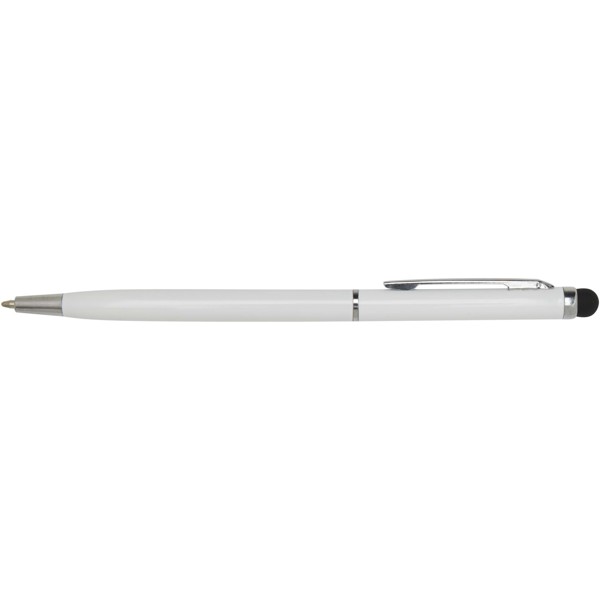 Stylo bille en aluminium Ore avec stylet (encre bleue) - Blanc