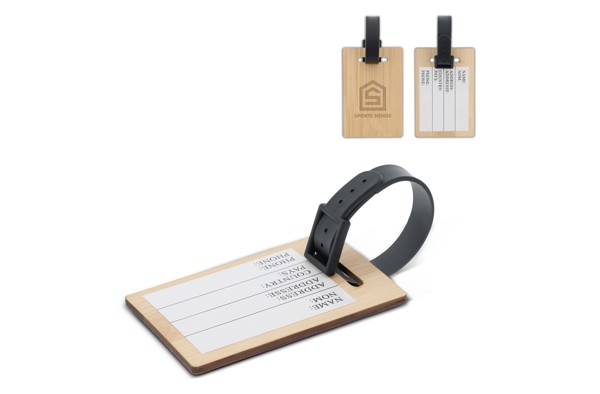 Luggage tag bamboo