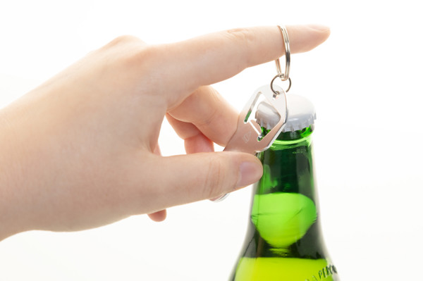 Bottle Opener Keyring Biropi - Silver