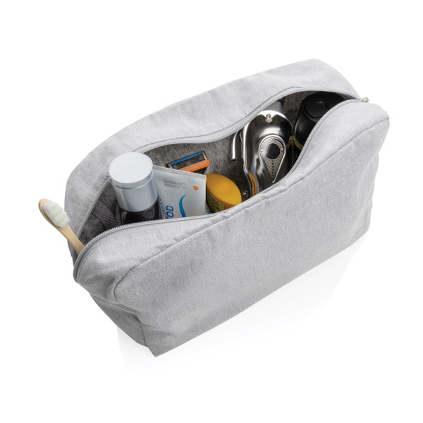Impact Aware toiletry bag, recycled canvas 285 gsm - Grey