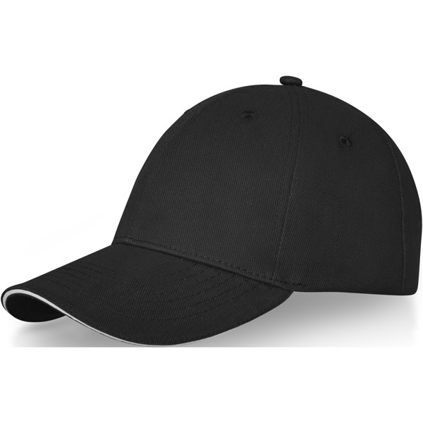 Casquette sandwich Darton 6 panneaux - Noir