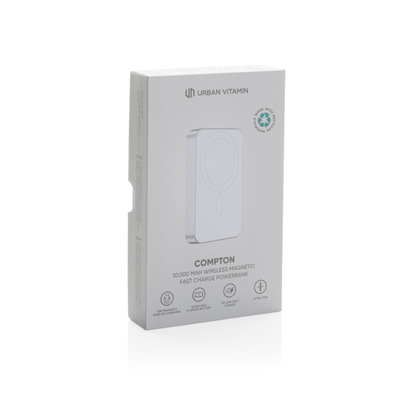 Urban Vitamin Compton  RCS plastic/alu 10.000 mah powerbank - Silver